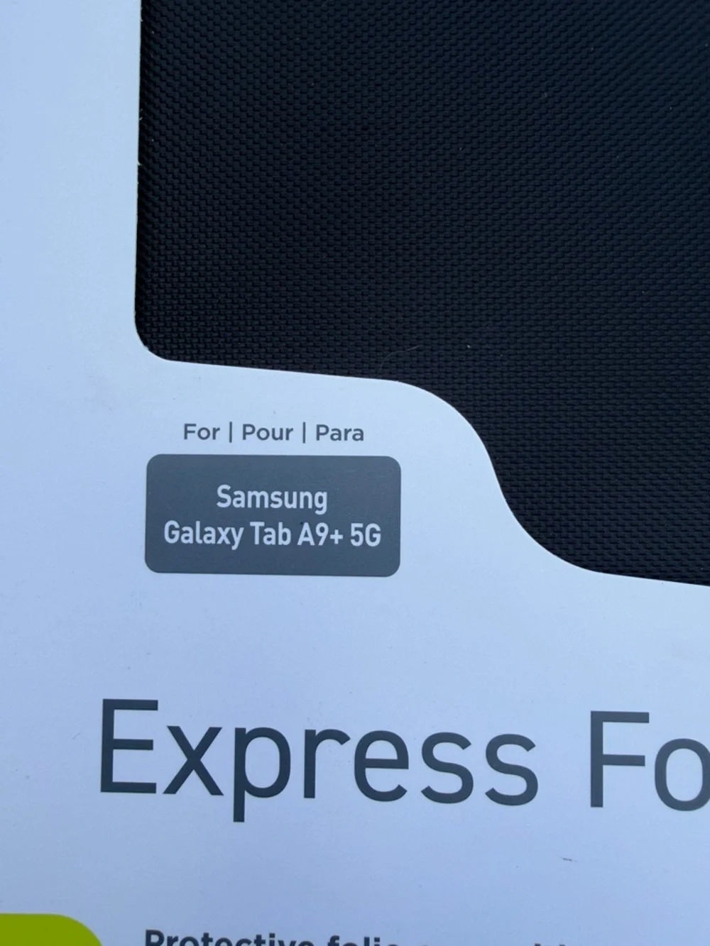 Express Folio Tablet Case for Samsung Galaxy Tab A9+ 5G - Black. NEW